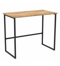 Стол  "SMART CD-020", 900х500х770 мм, ЛОФТ, металл/ЛДСП бунратти, каркас черный, 641950