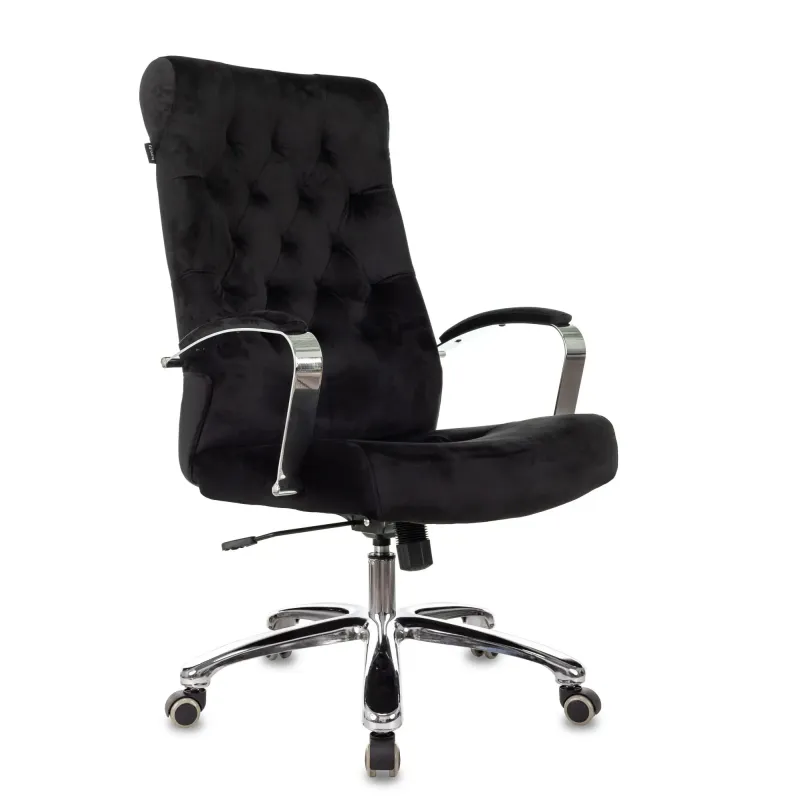 Кресло руководителя Бюрократ T-9928SL Fabric черный Italia Black крестов. металл хром главное фото